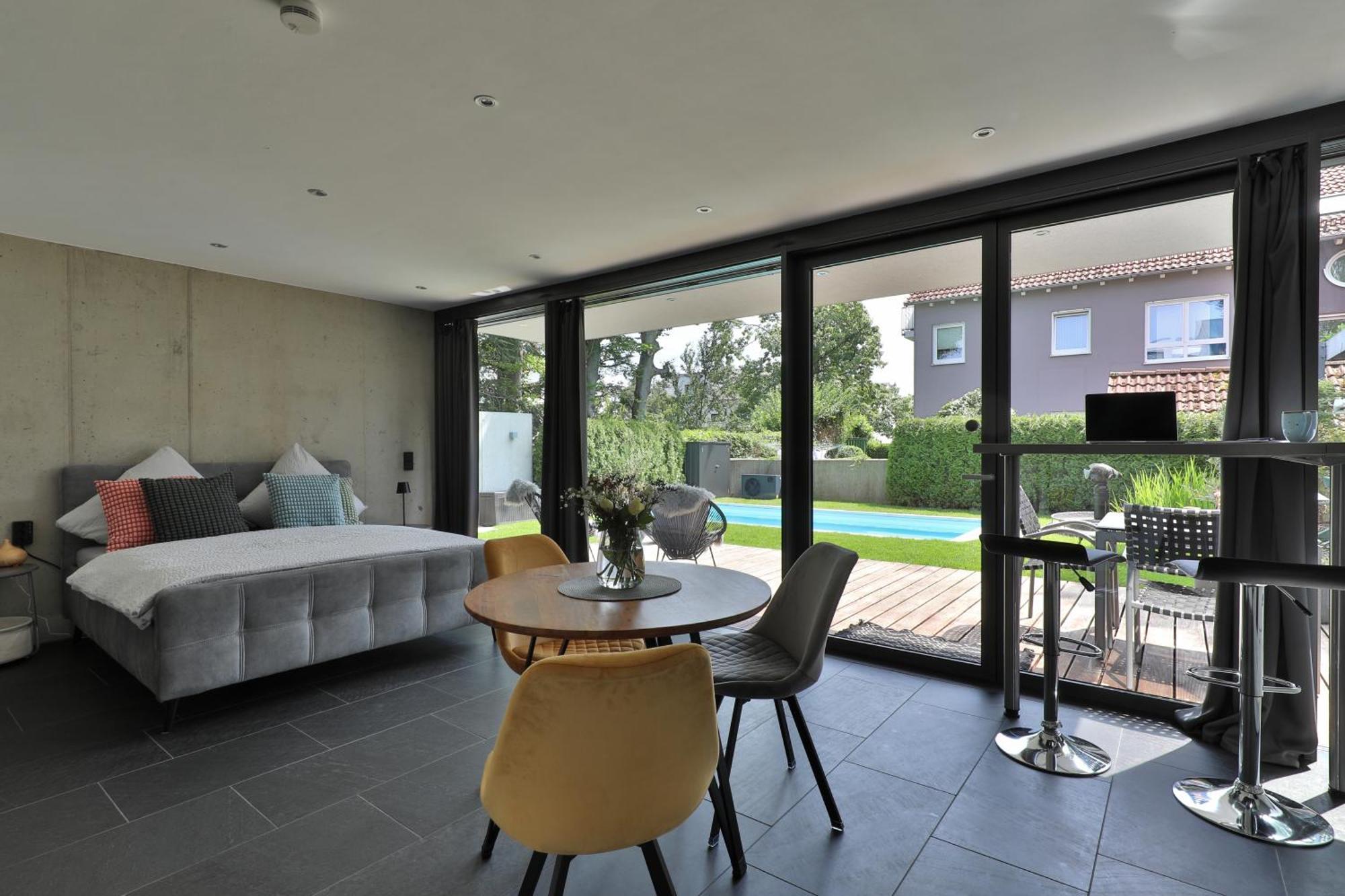 Modernes Studio-Apartment غيرستهوفن المظهر الخارجي الصورة